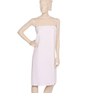 Tube Body Wrap with Elastic and Drawstring Top Interlock in White