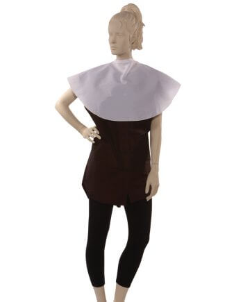 Crinkled Antron Nylon Makeup Cape in White