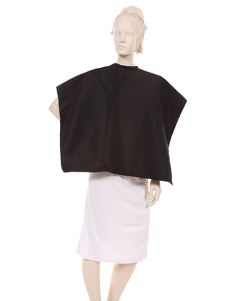 Kids Black Comb Out Cape in Silkara Iridescent Fabric