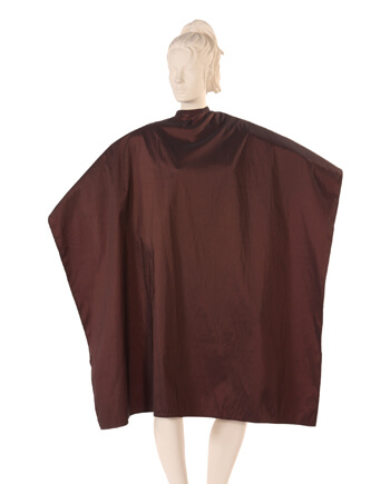 Brown Salon Cape Silkara Fabric