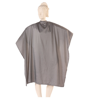 Chrome Salon Cape In Iridescent Fabric