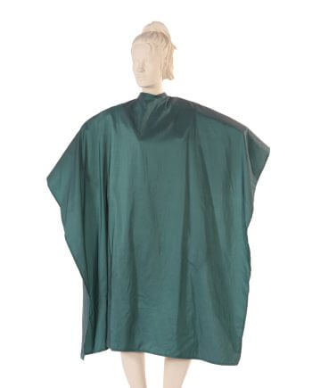 dark green iridescent salon cape