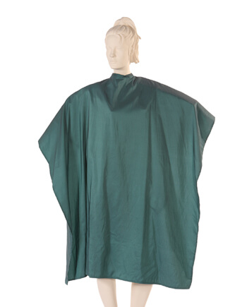 dark green salon cape