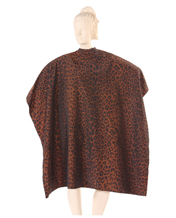 leopard print barber cape