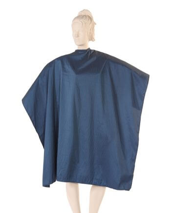 Cape in Silkara Navy Iridescent Fabric
