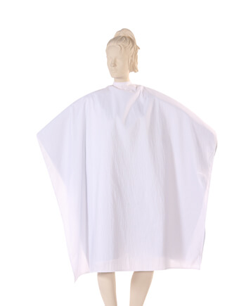 White Silkara Iridescent Salon Cape