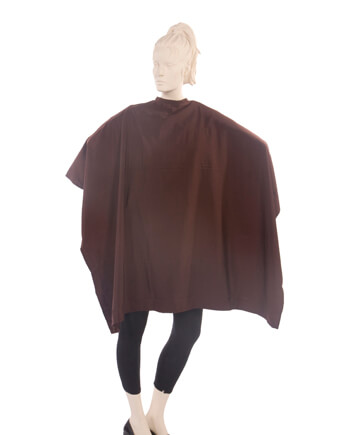 Salon Cape Peachskin Fabric in Brown