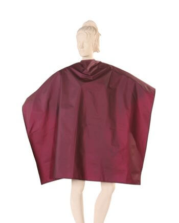 Waterproof Polyurethane Salon Cape in Matte Burgundy