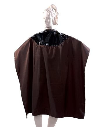 Brown Polyurethane Waterproof Salon Cape