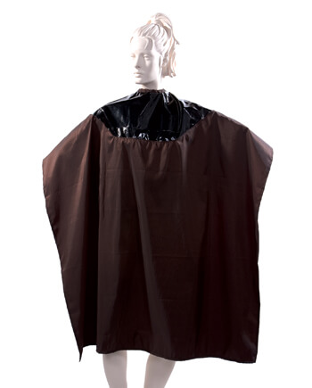 Polyurethane Waterproof Salon Cape in Brown