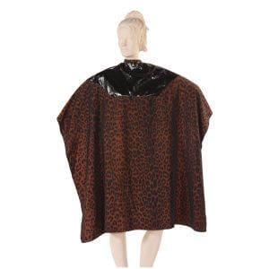 Leopard Print Polyurethane Salon Cape