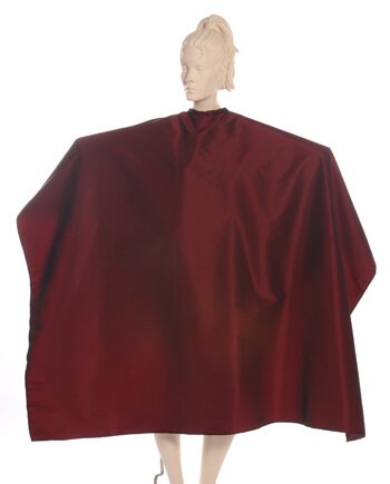 Iridescent Salon Cape in Burgundy