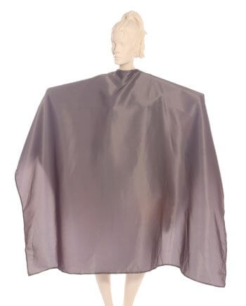 Silkara Iridescent Fabric Cape in Chrome