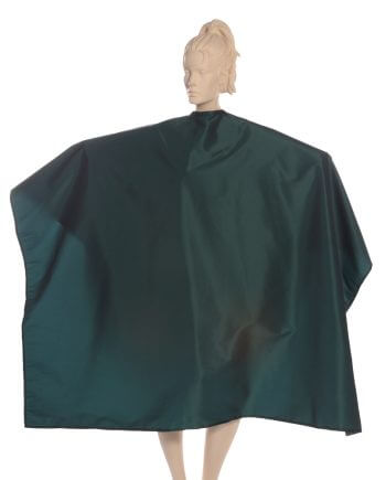 Dark Green Silky Iridescent Fabric Cape