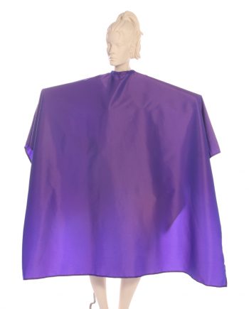 Silkara Iridescent Fabric Cape in Purple