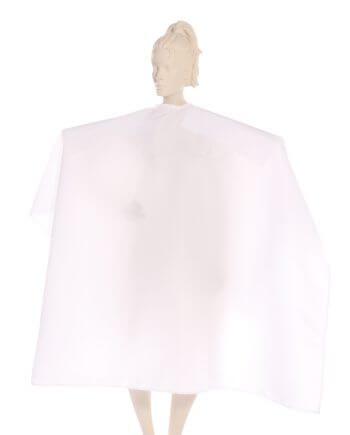 Silkara Iridescent Fabric Cape in White