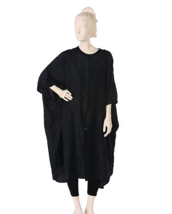 Caftan Silkara Iridescent Fabric in Black