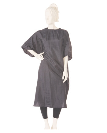 Zip Smocks Silkara Iridescent Fabric in Black