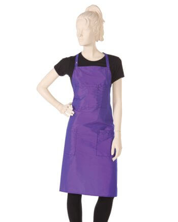 Purple Bib Apron in Silkara Iridescent Fabric