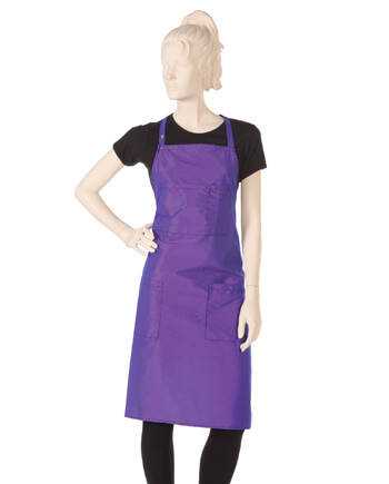 Purple Bib Apron in Silkara Iridescent Fabric