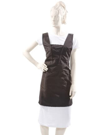 Princess Salon Apron in Silkara Iridescent Fabric in Black