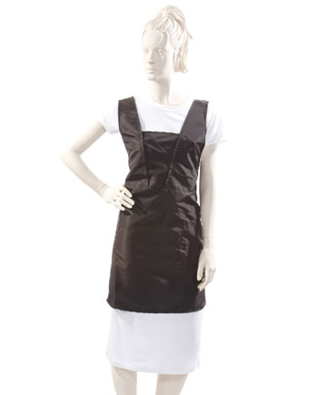 Princess Salon Apron in Silkara Iridescent Fabric in Black