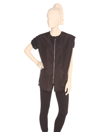 Silkara Sleeveless vests with a rhinestone zipper