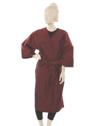 Client Gown Silkara Iridescent Fabric in Burgundy