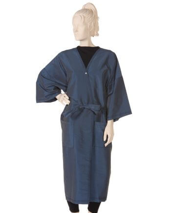 Client Gown Silkara Iridescent Fabric in Navy