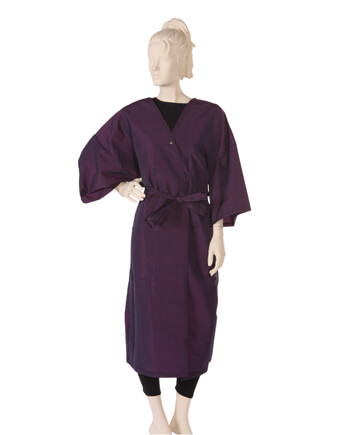 Client Gown Silkara Iridescent Fabric in Wineberry
