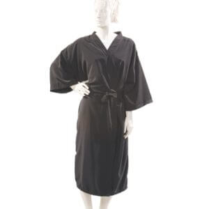 Designer Gown Peachskin Fabric in Black | salon wear