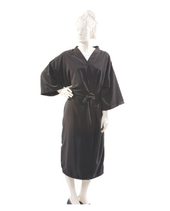 Designer Gown Peachskin Fabric in Black | salon wear