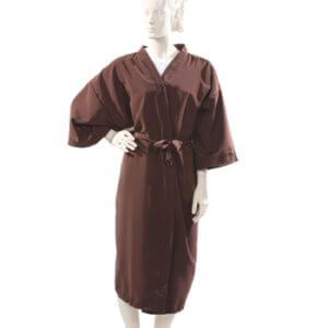 Designer Gown Peachskin Fabric in Brown