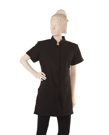 4 Snap Coat Polyester in Black