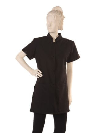 4 Snap Coat Polyester in Black