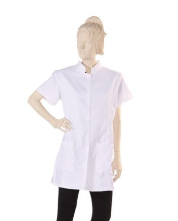 4 Snap Coat Polyester in White