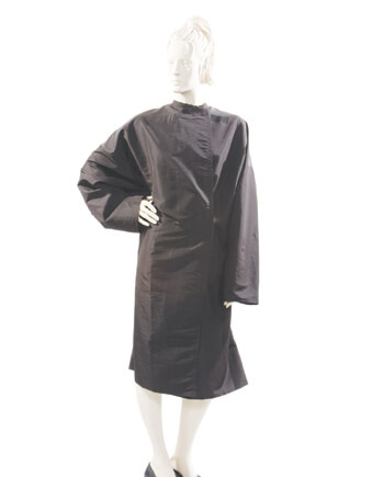 Black Silkara Sleeved Cape Gown