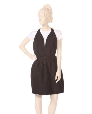 Bombshell Apron in Black Silkara Iridescent Fabric