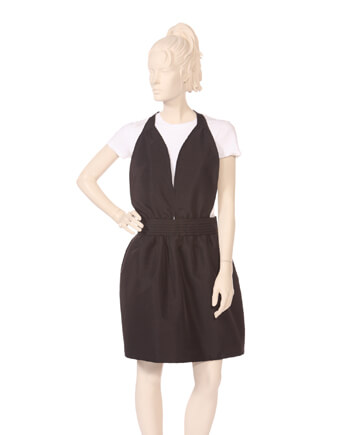 Bombshell Apron in Black Silkara Iridescent Fabric