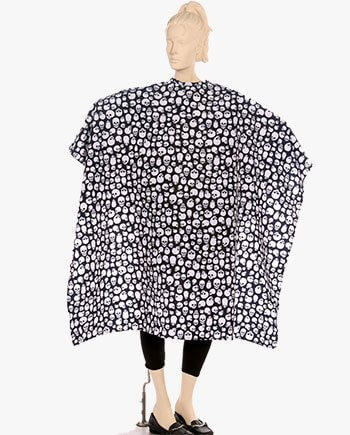 Salon Cape in Skulls Print