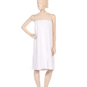 Spa Wrap with hook and loop Closure Minky Dot fabric in White