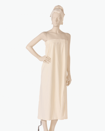 Body Wrap with Hook and Loop Closure Stretch Terry fabric in Cream
