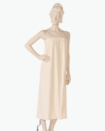 Body Wrap with Hook and Loop Closure Stretch Terry fabric in Cream