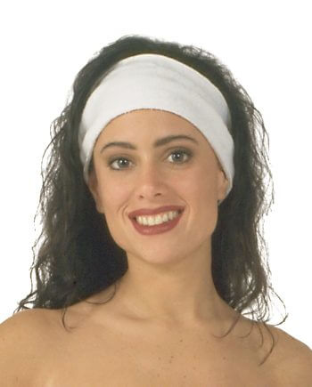Terry Stretch Headbands Stretch Terry fabric in White