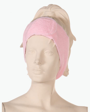 Buy Terry Headband Pink from Salonwear, custom terry cloth headbands for spa