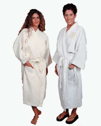 white waffle robe, spa robes for sale, white terry robe, luxury terry cloth robes
