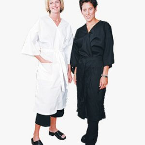 Client Gown Cotton Poplin in Black White, Client Gown Cotton Poplin in Black
