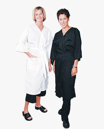 Client Gown Cotton Poplin in Black White, Client Gown Cotton Poplin in Black