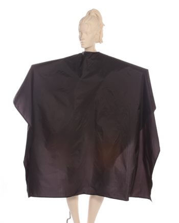 Black Nylon Taffeta Salon Cape