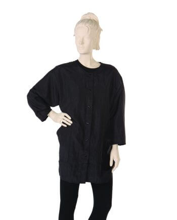 Super Coat 100% Antron Nylon Fabric in Black | salon wear
